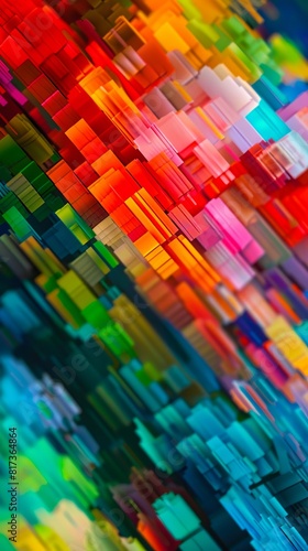 Abstract colorful squares wallpaper. A close up of colorful glass tiles.