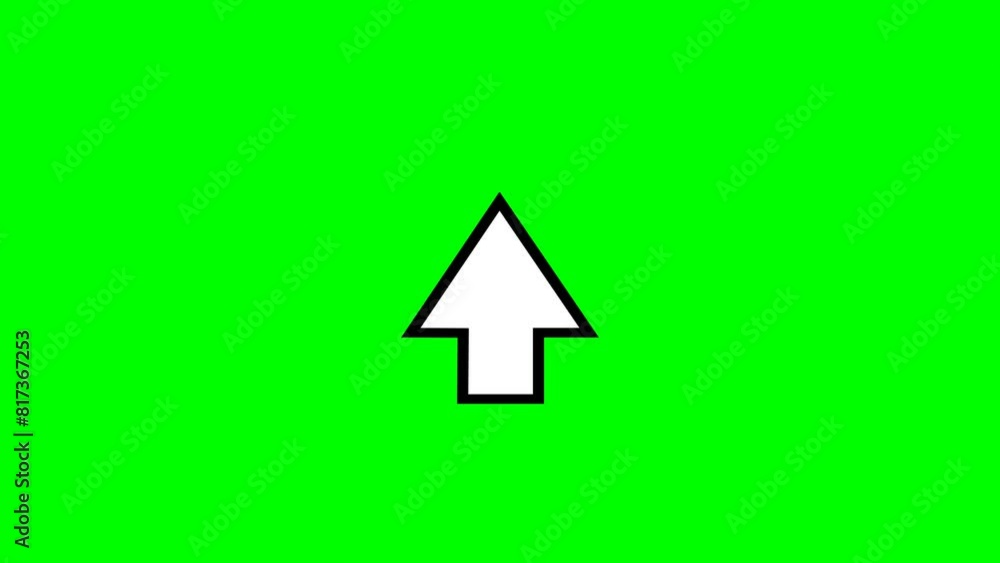 Up arrow moves 4k animated video,up arrow animation, up animation on green background. swipe up looping icon Up arrow moves 4k animated video,up arrow animation, up animation on green background. swipe up looping icon