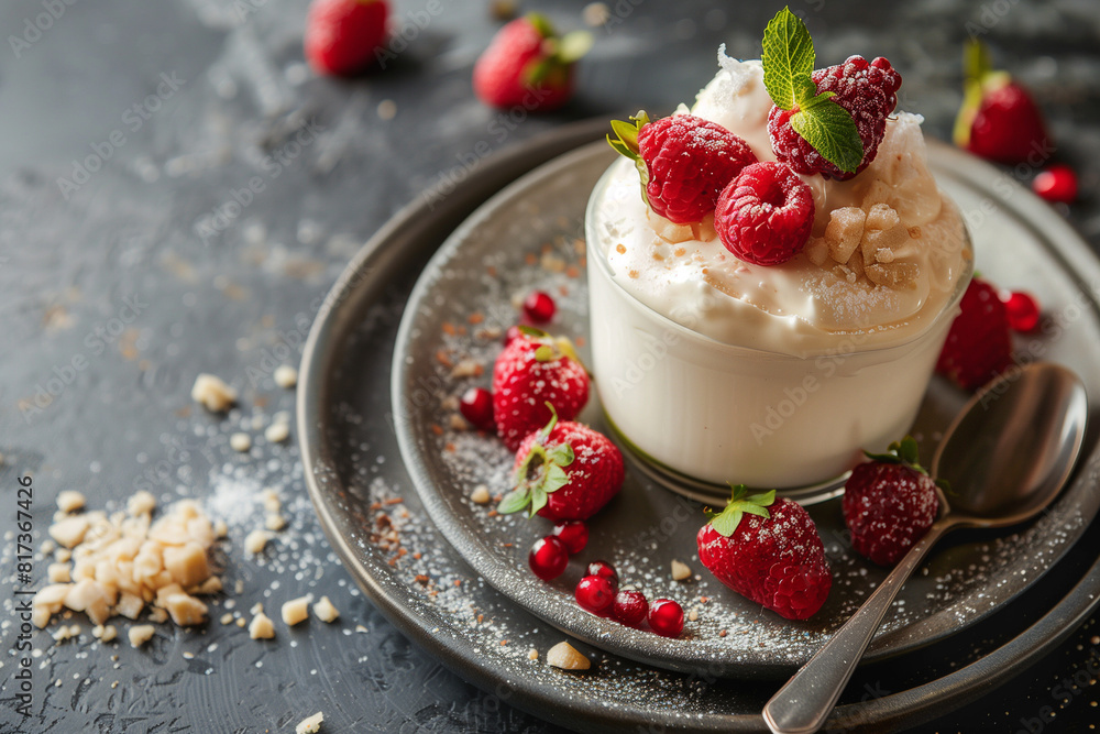 Creamy Dessert with Berries Creamy Dessert with Berries