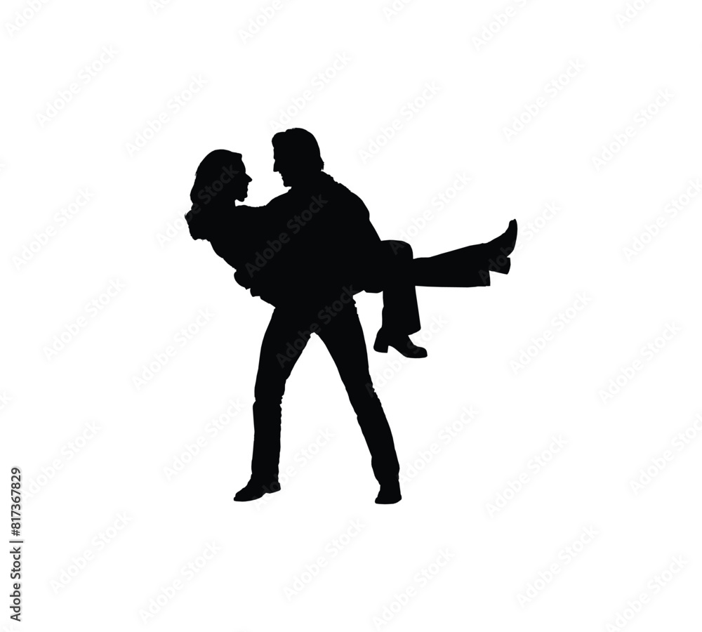 Romantic Love Couple Silhouette Vector Romantic Love Couple Silhouette Vector