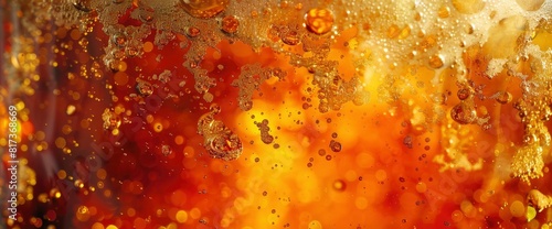Foamy Beer Splashes  Bold Hues  Dynamic Shapes  International Beer Day Background