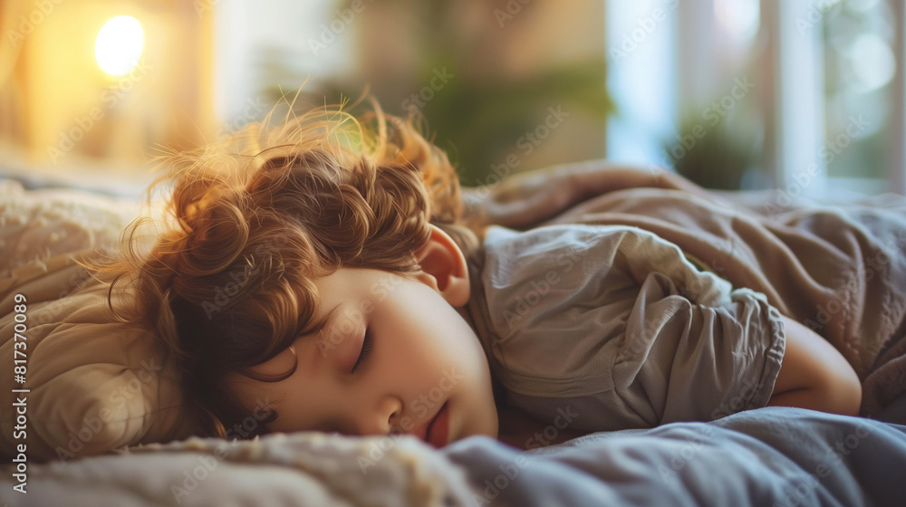 Little Girl Sleeping on Bed Little Girl Sleeping on Bed