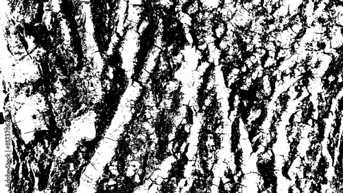 4-21.  Wood Surface Texture Effect - Illustration Old Wood Black and White Vector Texture.