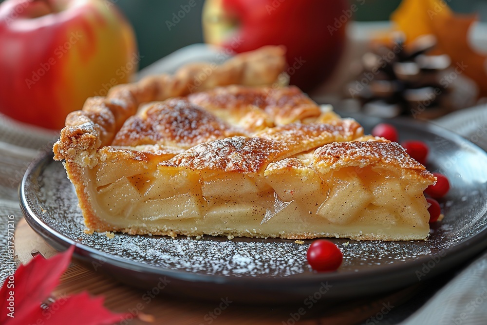 Homemade autumn apple pies, top view table scene with a rustic wood background Homemade autumn apple pies, top view table scene with a rustic wood background
