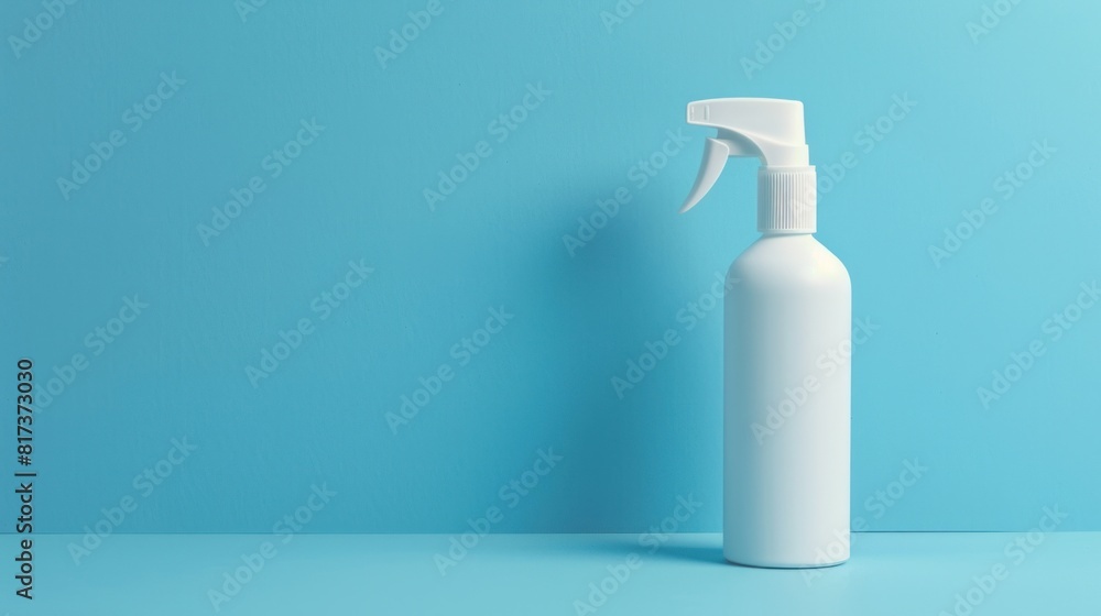 Medical spray bottle on blue background Medical spray bottle on blue background