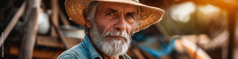 Portrait of a farmer outdoors