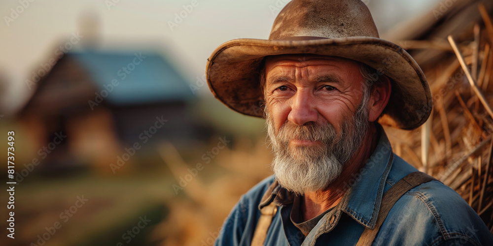 Portrait of a farmer outdoors