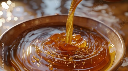 Caramel splash  a sweet and luxurious background for food or beverage designs