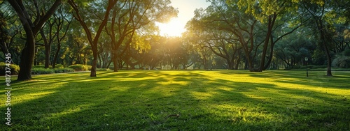 A park with dead trees and no shade, and a park with healthy trees and shaded areas.