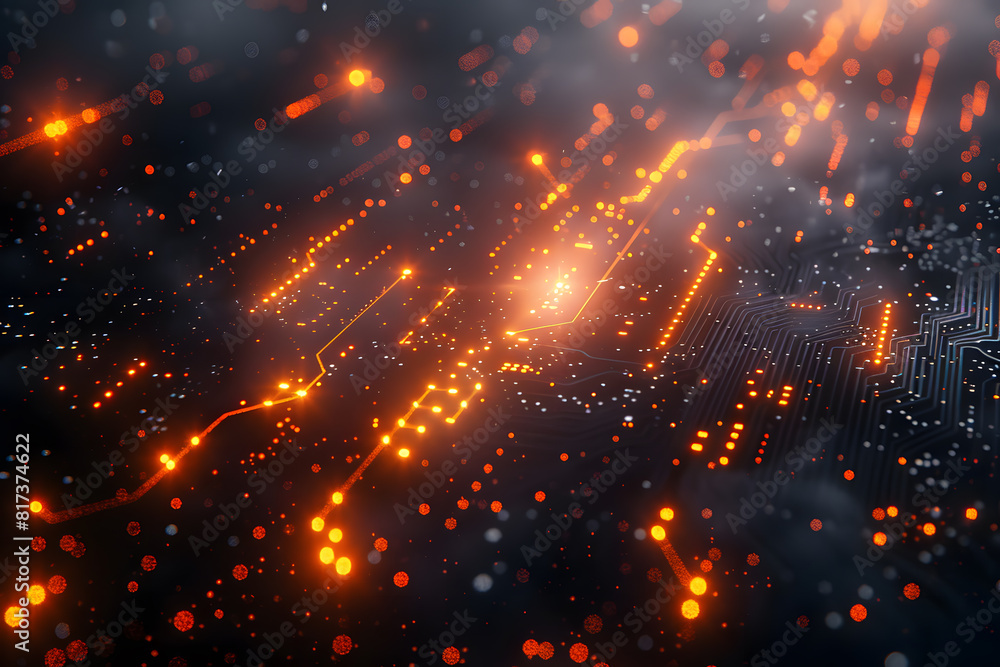 Fototapeta premium Futuristic Fusion: Abstract Textures Meet Circuitry in a World of Innovation