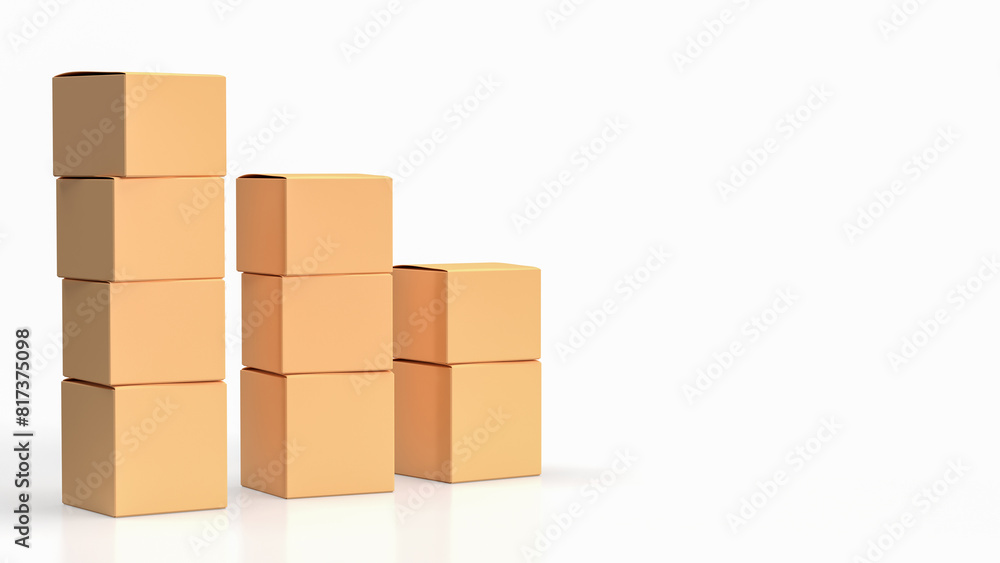 The cardboard box for shipping or cargo concept 3d rendering. The cardboard box for shipping or cargo concept 3d rendering.