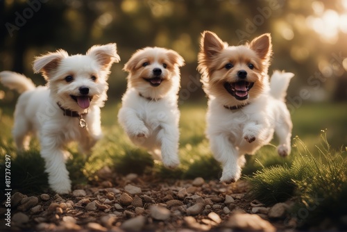 'adorable two small dogs together outdoors playing dachshund dog happy pet canino grass hound nature young outside miniature animal joy meadow ear cute funny sweet playful breed beauty little' photo