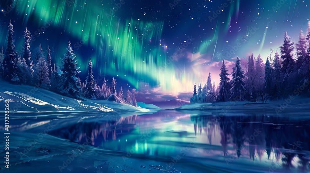 Fototapeta premium Aurora borealis wallpapers - wallpaper cave.