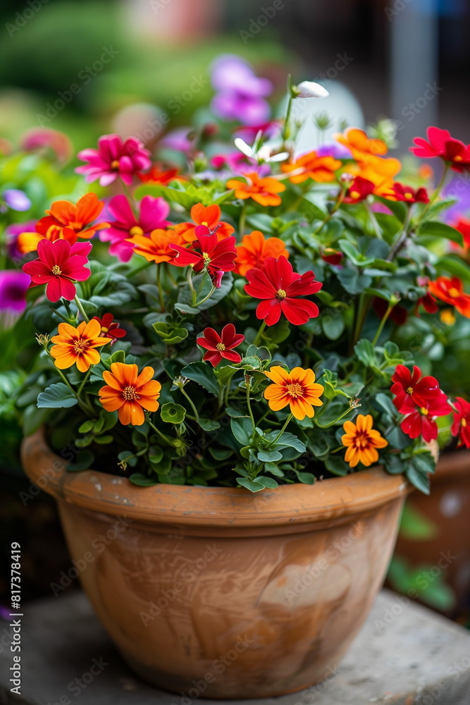 Vibrant Potted Flowers Vibrant Potted Flowers