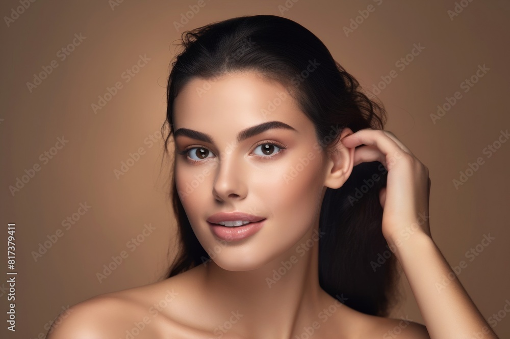 portrait of a beautiful woman with natural make-up portrait of a beautiful woman with natural make-up