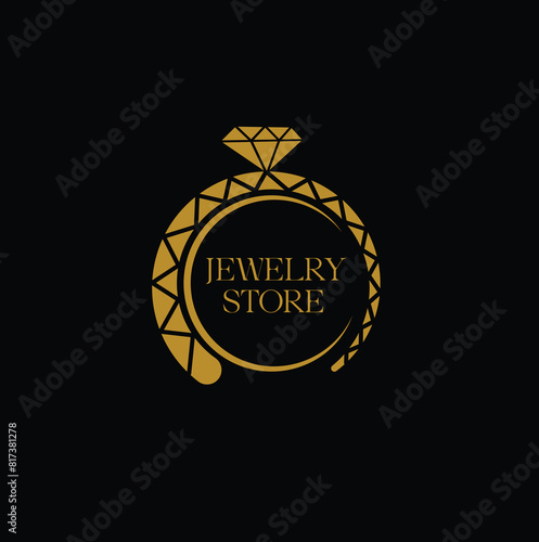JEWELRY STORE LOGO VECTOR ILLSTRATION RING