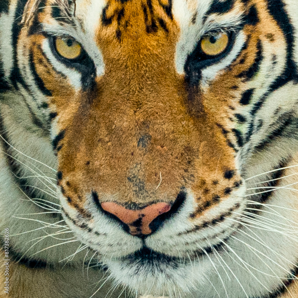 Obraz premium Close up de Tigre asiático en su estado natural.