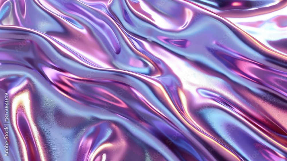 A purple fabric with a shiny, reflective surface. The fabric is flowing and he is made of a synthetic material A purple fabric with a shiny, reflective surface. The fabric is flowing and he is made of a synthetic material