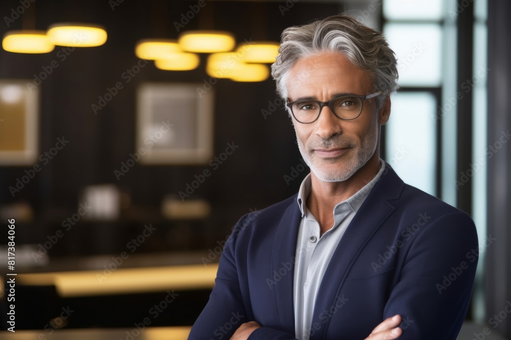 portrait of confident mature businessman in office portrait of confident mature businessman in office