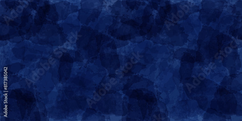 Watercolor seamless pattern. Vector cloud sky print. Blue transparent brush stains texture.