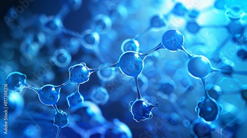 High-Tech Abstract Background Featuring Molecular Structures