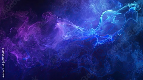 A blue and purple smokey background with a purple and blue smokey background