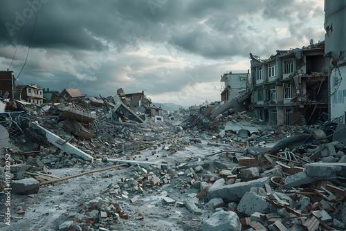 Shattered Haven: The Ruins of a City After an Earth-shaking Natural Disaster photo