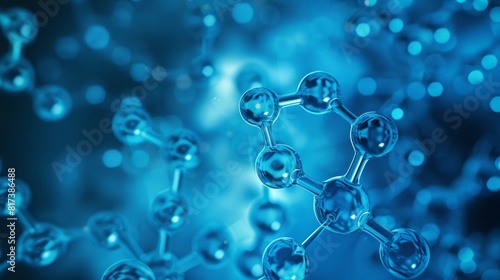 Futuristic Molecular Structure on Abstract Technology Background