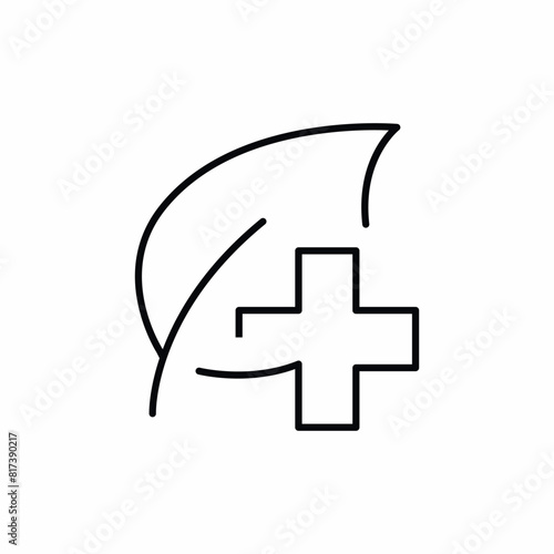 medicine health care leaf green icon