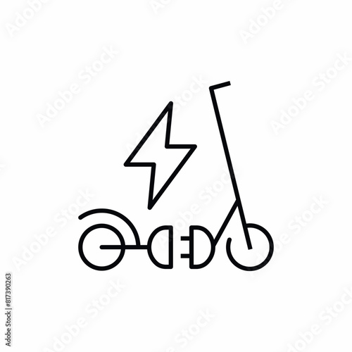 electric scooter bike icon sign