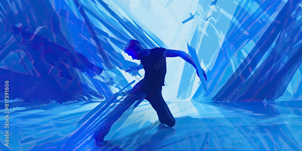 Graceful Contortions: A Figure Dances in the Center of a Room, Their ...