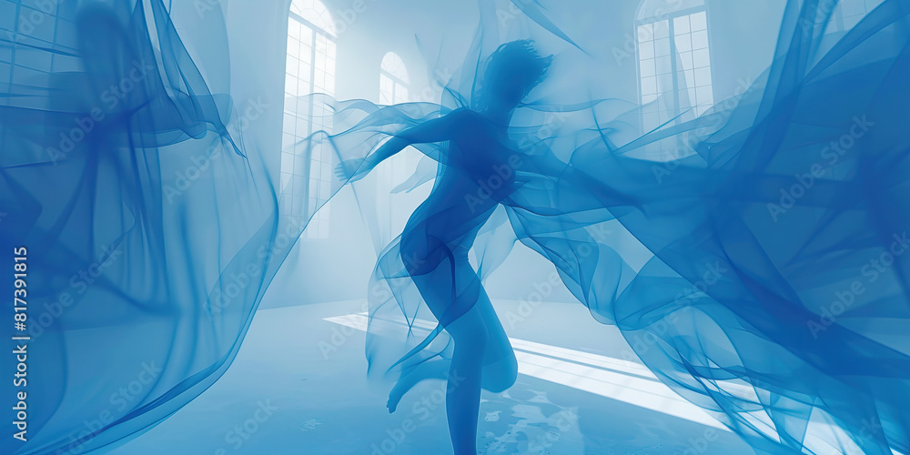 Graceful Contortions: A Figure Dances in the Center of a Room, Their ...