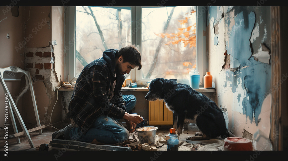 person with dog person with dog