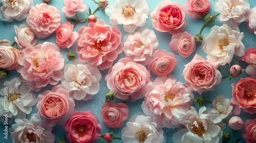 Close-up of bright colorful flowers. Background of flowers