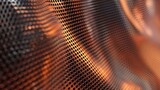 Sheet of perforated metal with copper content realistic