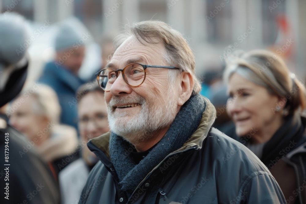 Portrait of a senior man on the street. Portrait of a senior man on the street.