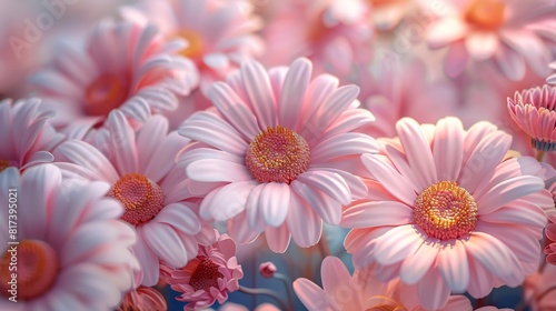 Close-up of bright pink summer flowers. Background of flowers