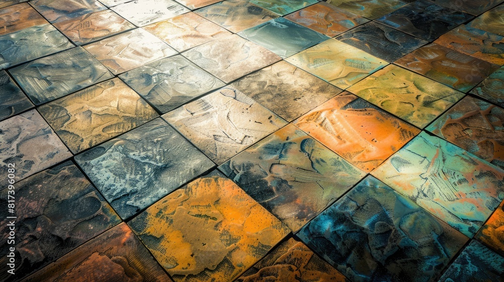 Fototapeta premium various types of floors abstract background