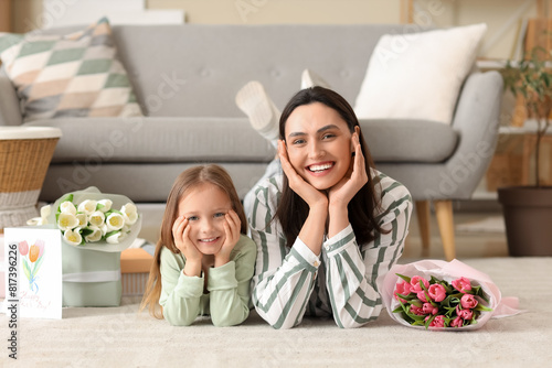 Happy mother with her cute ...