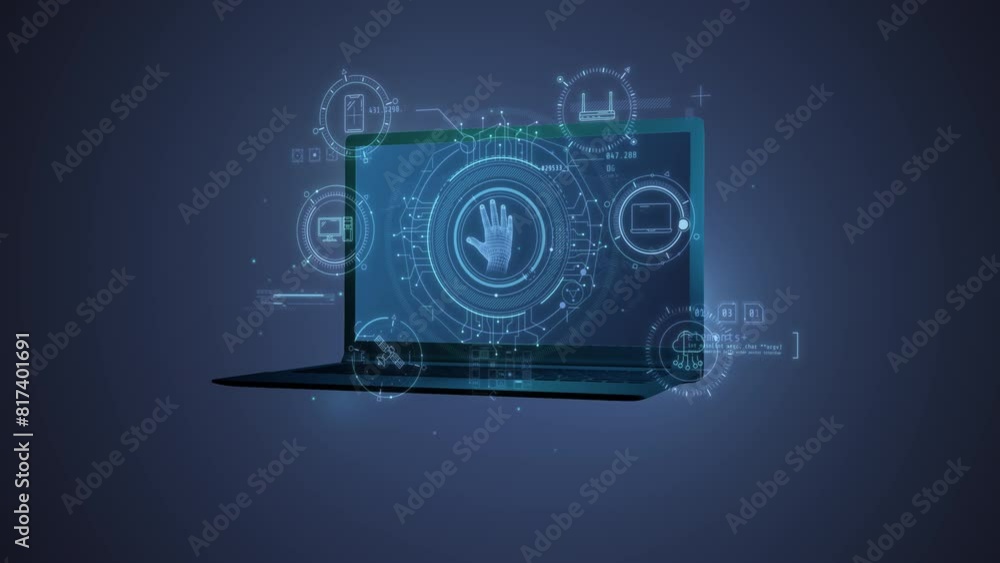 Animation about data protection on a personal computer. Animation about data protection on a personal computer.
