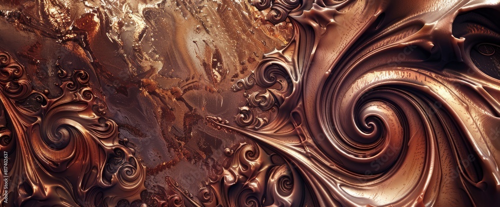 Abstract Background World Chocolate Day, Chocolate Swirl Fractals, World Chocolate Day Background Abstract Background World Chocolate Day, Chocolate Swirl Fractals, World Chocolate Day Background