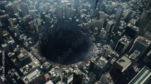 City Devoured by Massive Black Hole