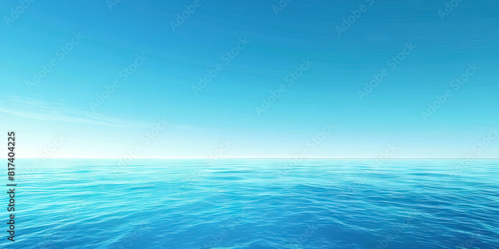 Fototapeta premium The cerulean blue of a clear sky stretches endlessly in every direction, symbolizing the vastness of existence