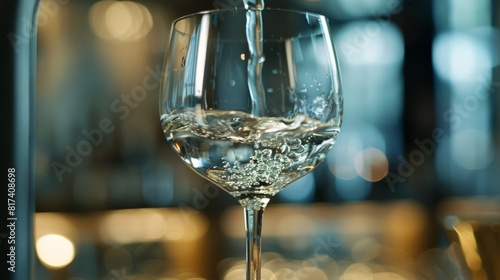 Wallpaper Mural Captivating simplicity: a pour of fine spirits into a waiting glass, a toast to elegance. Torontodigital.ca