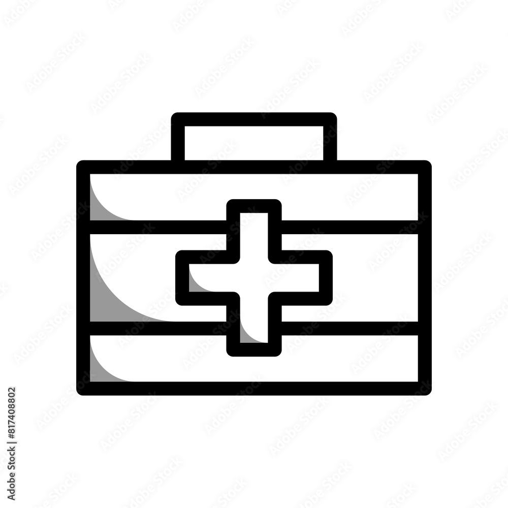 Fototapeta premium First Aid Box kit icon PNG