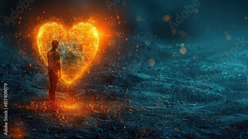 Heart Beats with medical background , service health and medical technology concept