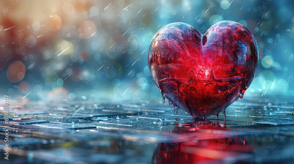 Heart Beats with medical background , service health and medical technology concept Heart Beats with medical background , service health and medical technology concept