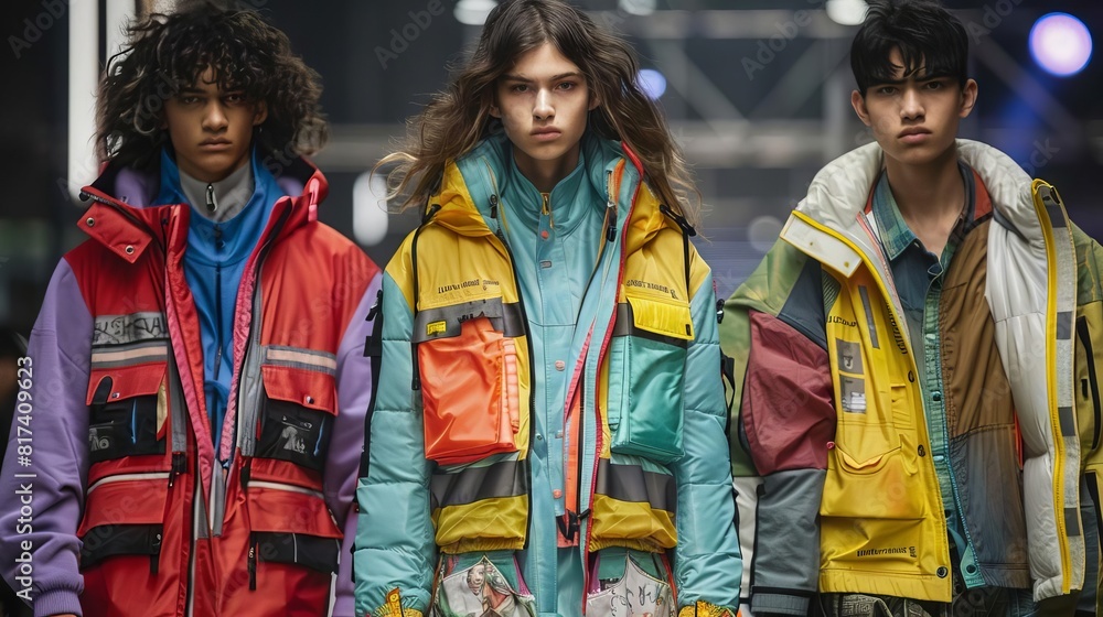 Gorpcore trend: technical mountain clothing made with recycled plastic, activism on the fashion runway