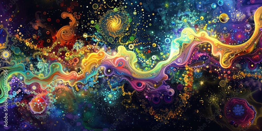 Space dusk nebula color gradient purple blue and pink cloud starry galaxy background illustration.
Space dusk nebula color gradient purple blue and pink cloud starry galaxy background illustration.