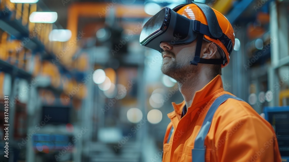 Industrial safety training in a virtual reality setup, realistic and detailed Industrial safety training in a virtual reality setup, realistic and detailed